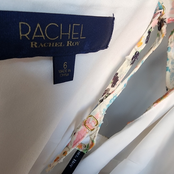 RACHEL Rachel Roy Floral Ruffle Chiffon Midi Dress - Picture 7 of 9